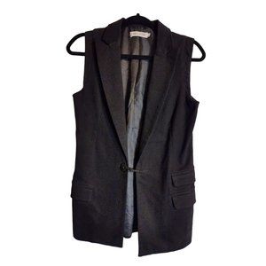 Black Vest Blazer Size Small Single Button Business Casual